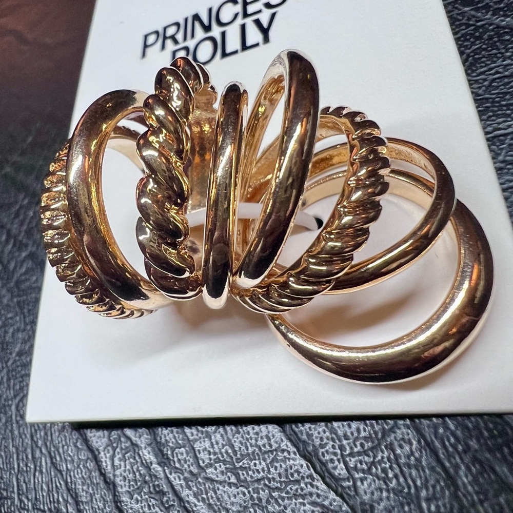 Princess Polly Gold Ring Set SIZE 9